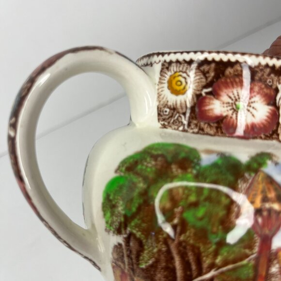 Vtg Porcelain Creamer 4.25" Rural England W.R. Midwinter Ltd - Picture 9 of 13